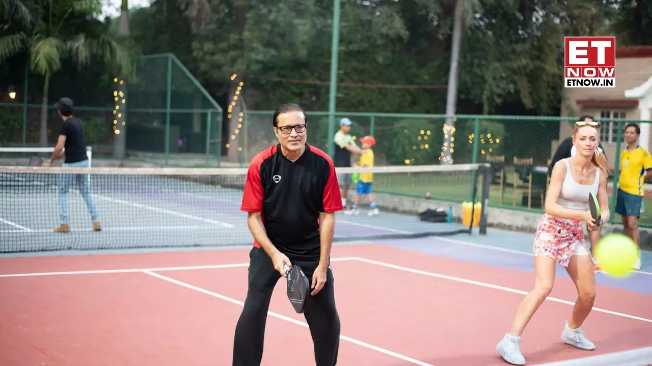 Vineet Jain MD  Times Group tried his hands on Pickleball