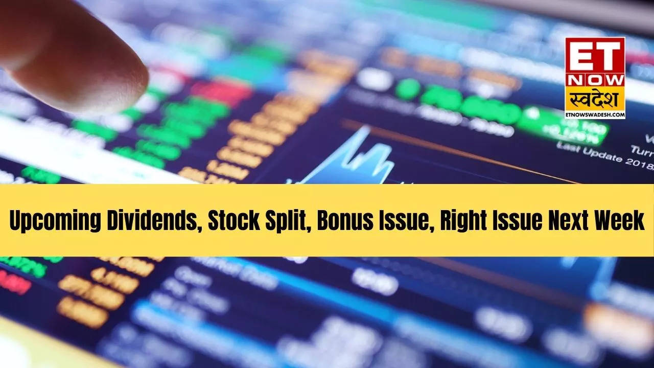 Dividends, Stock Split, Bonus Issue Next Week TCS, CESC सहित