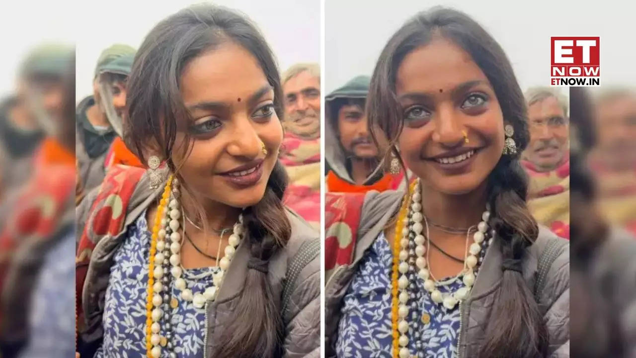 Monalisa bhonsle from garlands to Glamorthe Viral Star of Maha Kumbh