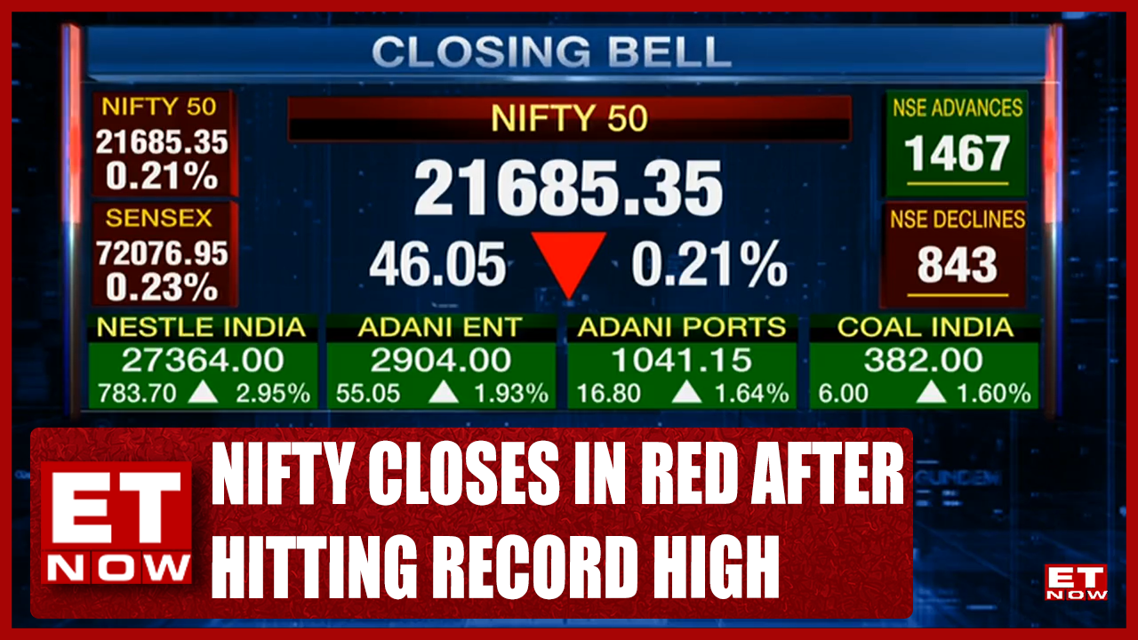 Nifty Closes In Red After Hitting Record High On New Year's Day; Sensex ...