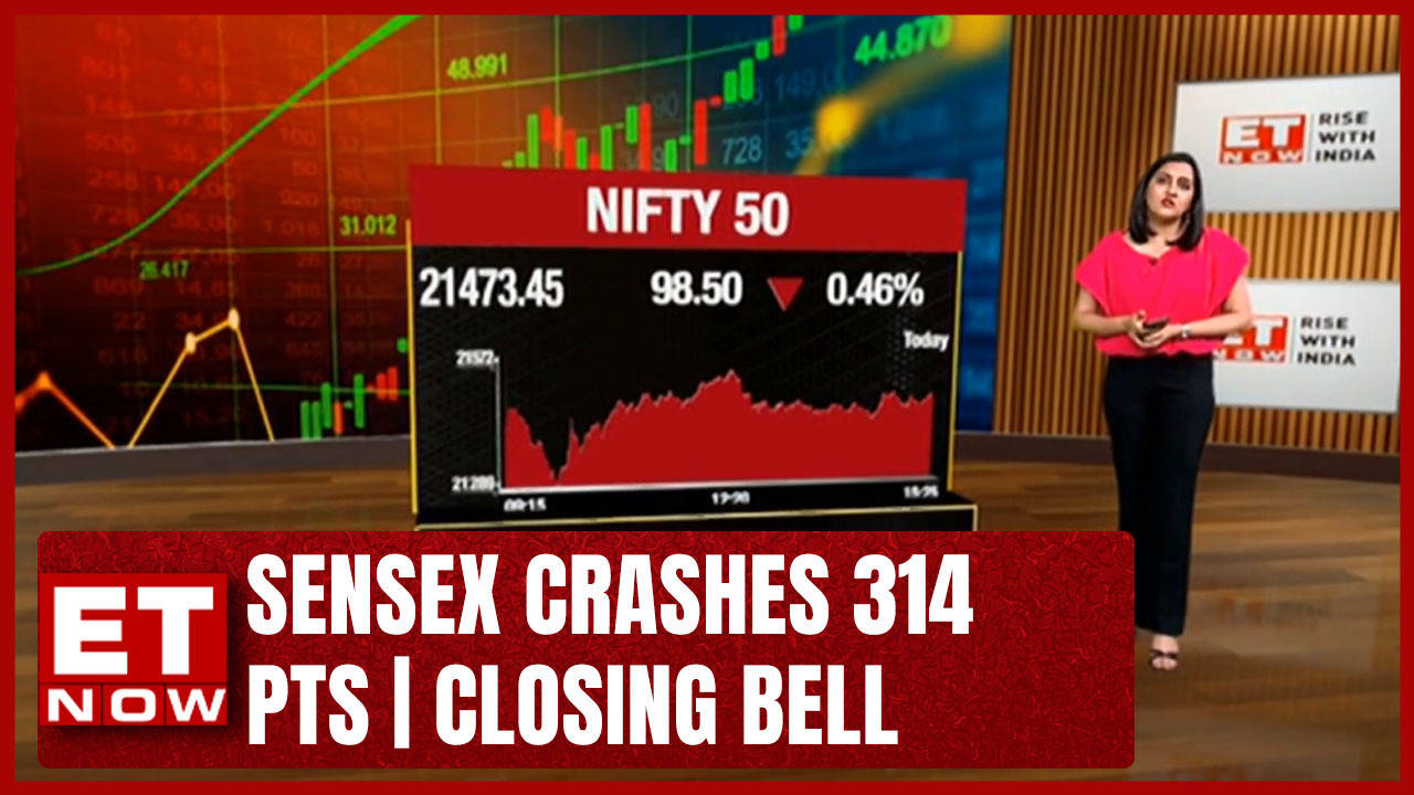 Sensex Crashes 314 PTS On 3rd Straight Day Of Sell-Off, Nifty At 21462 ...