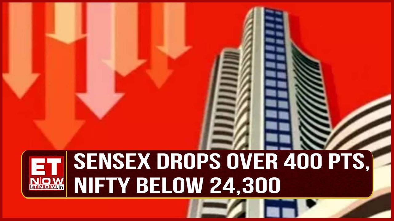 Sensex Drops Over 400 pts, Nifty Below 24,300; HDFC Bank Falls 3