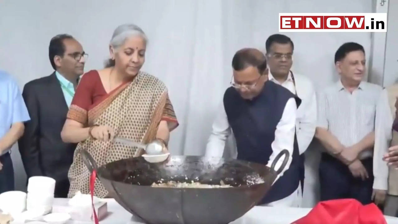 WATCH FM Nirmala Sitharaman leads Halwa ceremony ahead of Union Budget