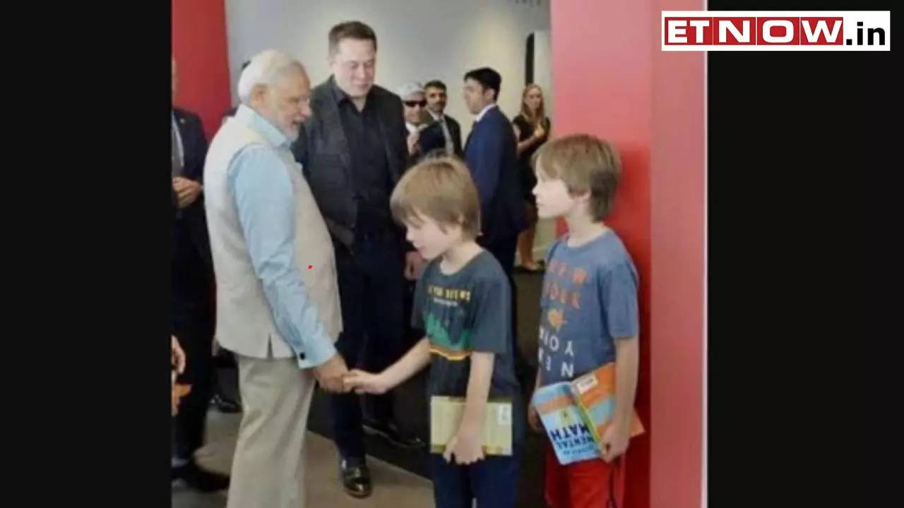 PM Modi with Elon Musk’s kids: PHOTO – Tesla boss reacts!