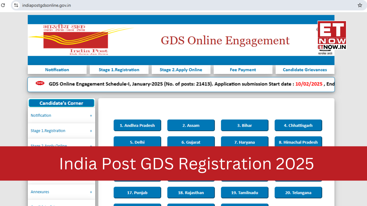 India Post GDS Recruitment 2025 Registration begins for over 21K
